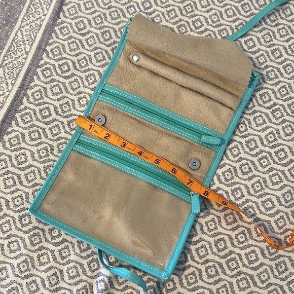 Stella & Dot Travel Jewelry Roll Up Blue/Green Print​​​​​​​​​ - Picture 6 of 9